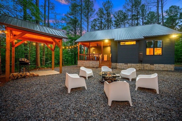 The back yard is private, spacious and beautiful