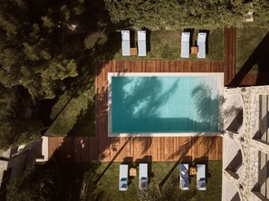 Marvel at the stunning panoramic vista of our villa
