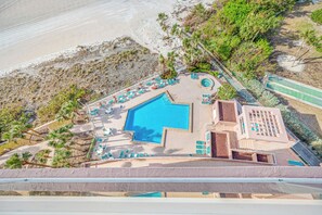 Arial View of Pool Deck