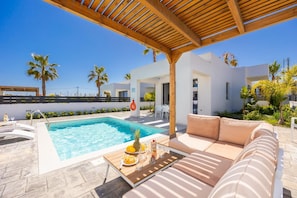 Sheltered terrace area