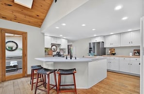 kitchen and family room adjoining