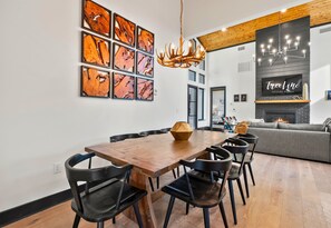 Dine in style – this spacious table sets the scene for memorable meals and chats.