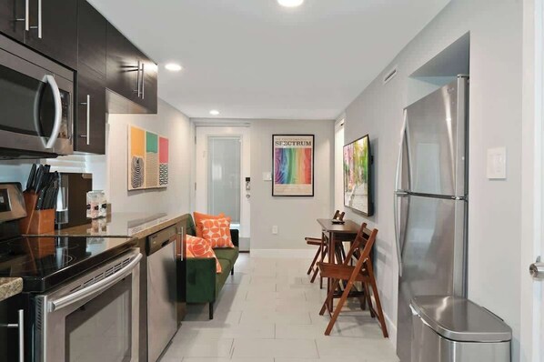 Kitchen looking into living space