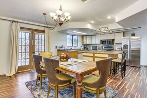 Dining Area & Kitchen | Central A/C & Heating
