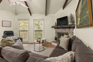 Sunlit serenity: Large windows invite the sunshine to dance in our living space, casting warmth and brightness all day long.