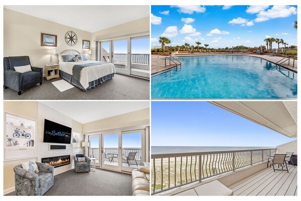 Oceanfront, 1 Bedroom, 1 Bathroom with King Bed and Private Balcony