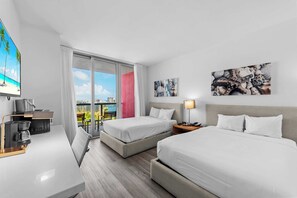 Your waterfront retreat awaits! Our balcony provides front-row seats to boat activity, friendly manatees, and colorful fish, all beneath the sunset's warm glow. Sleep soundly on two full-sized beds.