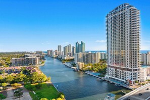 Over View Of Water And Surrounding Buildings