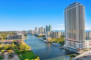 Over View Of Water And Surrounding Buildings