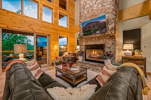 cozy up by the fire ...
