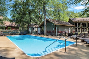 Guests have access to Camp Buffalo's community pool.
