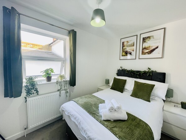 Comfortable & Modern, Nature Inspired Bedroom