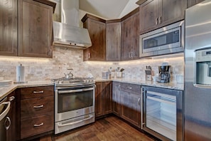 Indoors, Kitchen, Microwave, Oven, Hardwood
