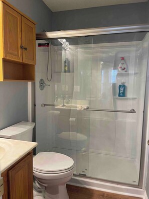 Master Bathroom  with Walk-in Shower located upstairs  