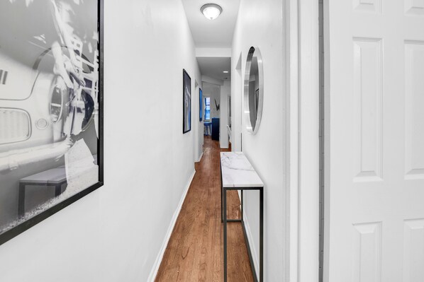 Hallway into the living areas of the home.