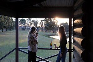 Relaxing on the veranda