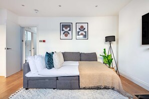 The sofa can be converted into a bed