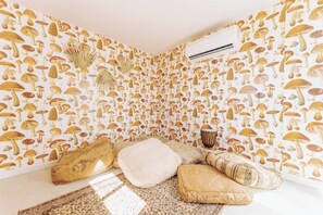 Take a seat on a pillow in the shroom room and beat on some drums. 

Your own private room separate from the house where you can meditate and go on your very own journey.