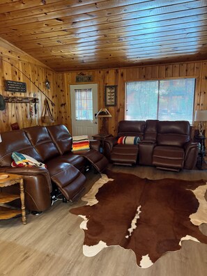 Living Room 2 Recliners In Each Couch
