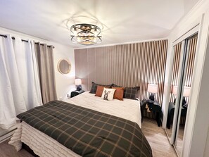 The second bedroom also features a KING bed with a 55-inch smart TV.