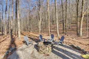 House Exterior | Wood-Burning Fire Pit | Spacious Yard