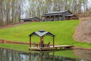 On-Site Pond | Pier | Pergola w/ Seating