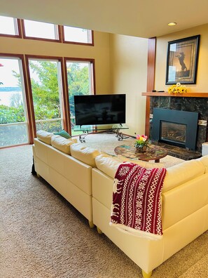 Living room with ocean view
