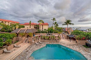 View of Kona Pacific pool area from the unit