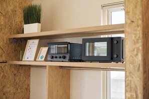 Fully stocked home appliances.