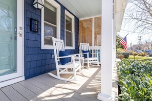 Enjoy your morning coffee on the front porch.
