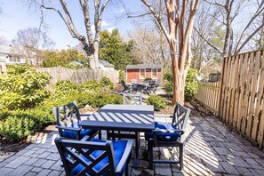 A special feature in Eastport - the generous patio with the extended private fenced backyard
