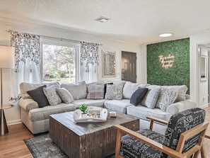 Large comfortable sectional couch