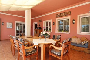 Outdoor dining area
