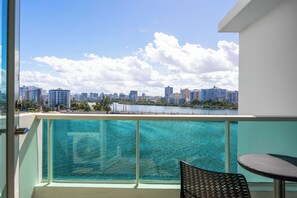 Serenity unfolds where the balcony meets the endless blue horizon.