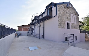 The studio apartment on the second floor