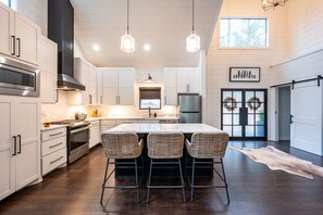 Large kitchen island with seating
