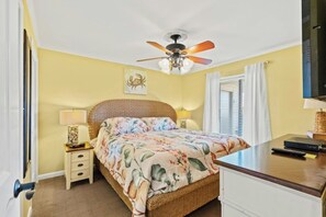 Wake up to the sound of the ocean in the King Bedroom. 