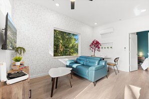 Fully equipped with everything you need, this tiny house maximizes comfort and convenience in a cozy, well-designed space