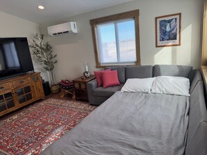 Living room with pull-up doube bed