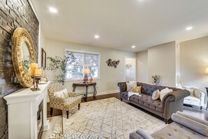 Main Living Area | Electric Fireplace | 1st Floor