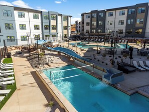 Brand New Waterslide, Lazy River, and Giant Hot Tub