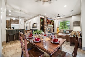 Dining table with seating for 7