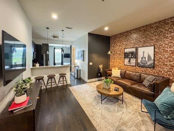 Open concept living/dining/kitchen spaces