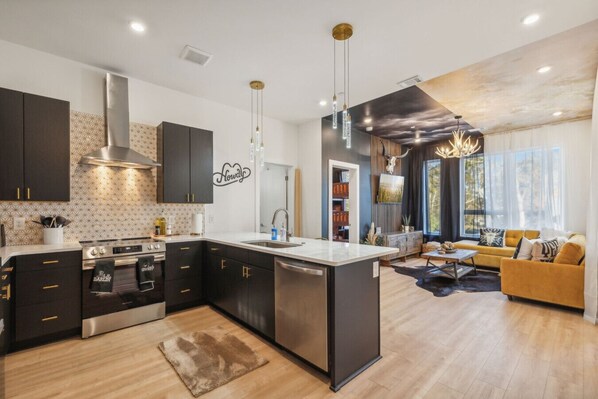 Fully stocked kitchen