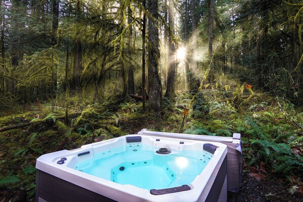Outdoor spa tub