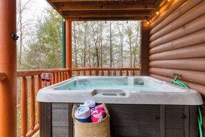 Private hot tub.