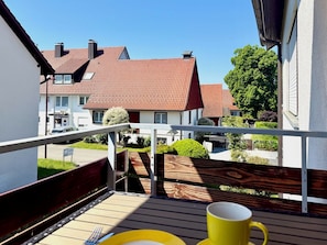 Blick vom Balkon in die Umgebung