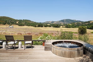 Enjoy breezy afternoons or cool nights in the hot tub.