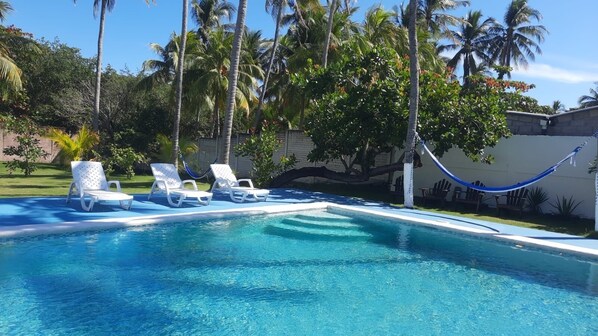 There are two big pools to enjoy