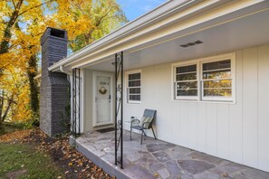 The front porch and entrance to the unit.